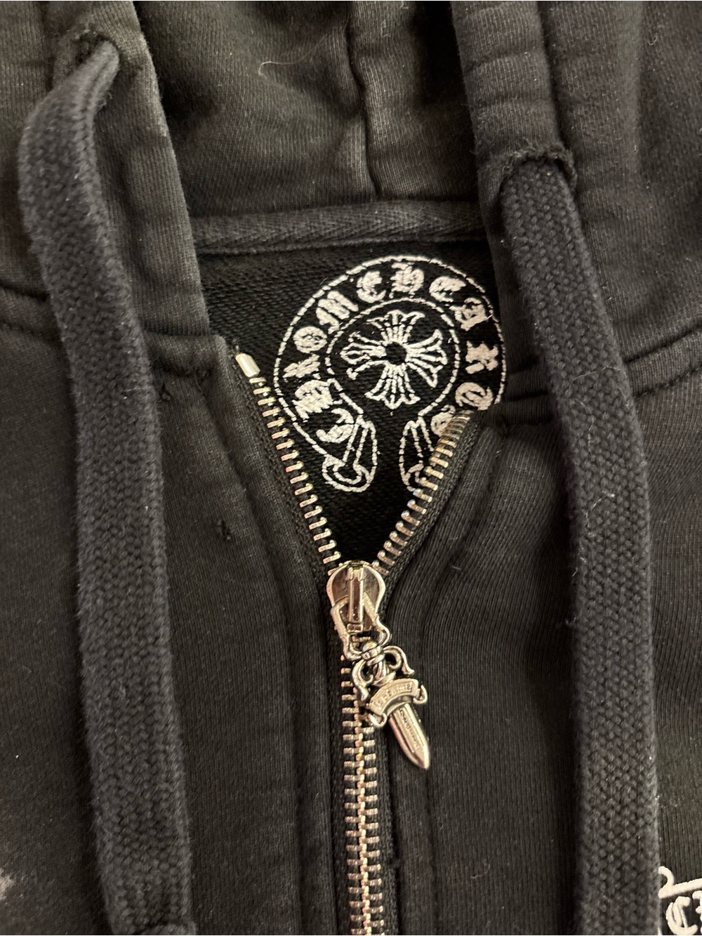Chrome Hearts Women’s Black Zip Hoodie With Thermal Lining - Picture 3 of 7